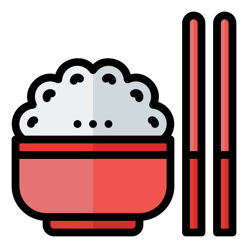 miska ryżu Generic Outline Color ikona