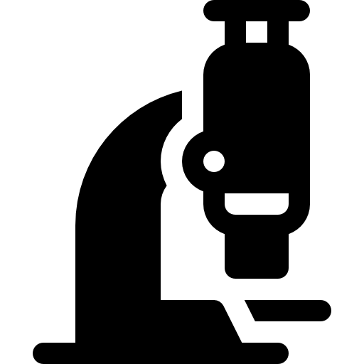 mikroskop Basic Rounded Filled ikona