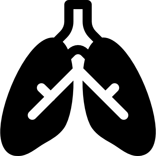 pulmões Basic Rounded Filled Ícone