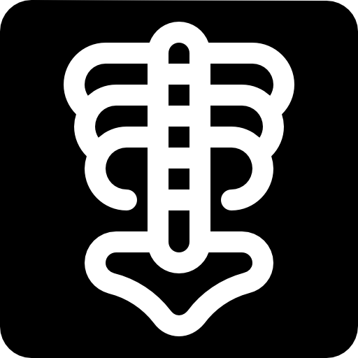 röntgenstrahlen Basic Rounded Filled icon