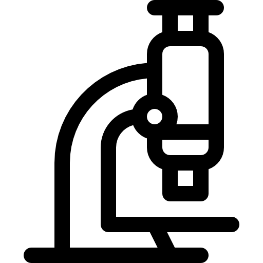 microscopio Basic Rounded Lineal icona