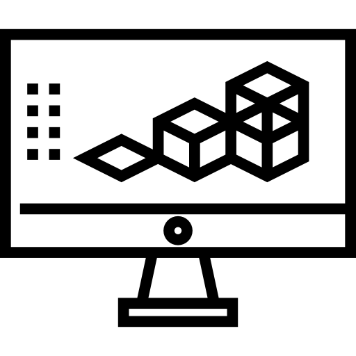 monitor Detailed Straight Lineal ikona