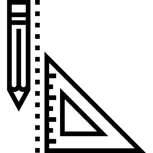 vierkant instellen Detailed Straight Lineal icoon