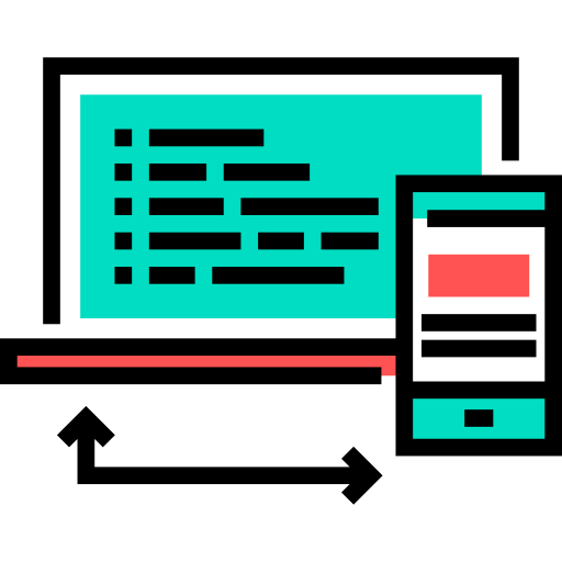 노트북 Detailed Straight Lineal color icon