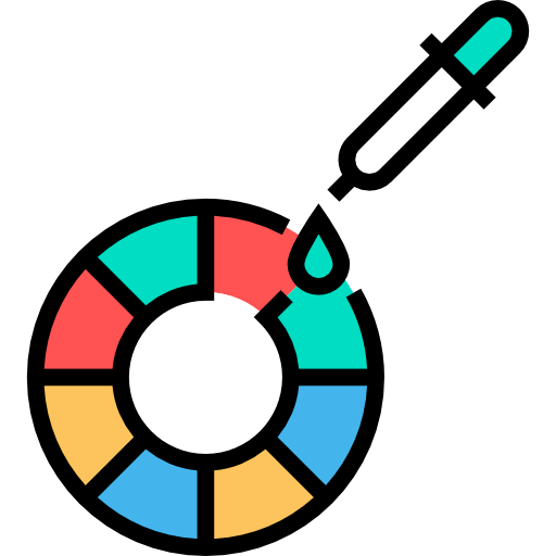 paleta de color Detailed Straight Lineal color icono