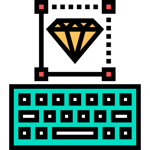 teclado Detailed Straight Lineal color Ícone