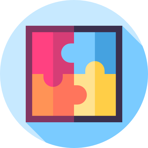 Puzzle Flat Circular Flat icon
