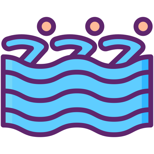 Swimming Flaticons Lineal Color icon