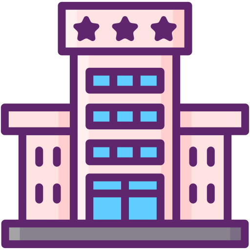 Hotel Flaticons Lineal Color icon