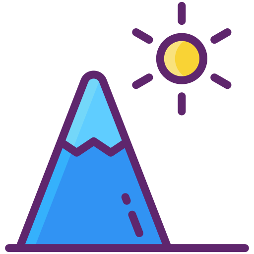 Mountain Flaticons Lineal Color icon