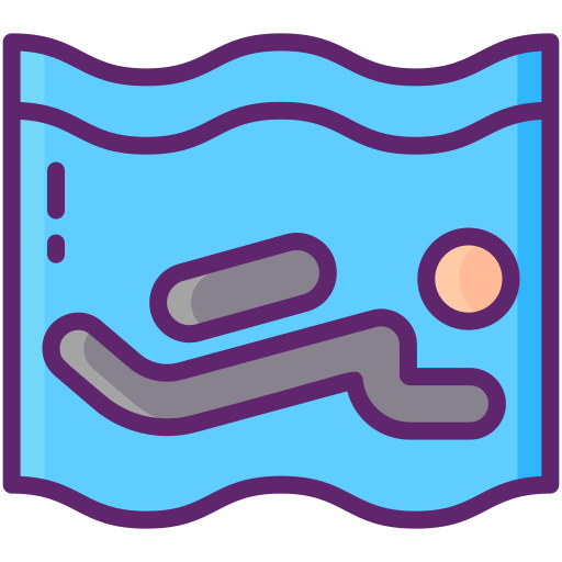 Scuba diving Flaticons Lineal Color icon