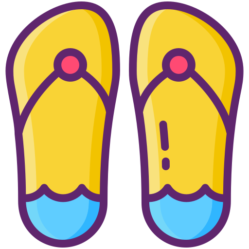 Slippers Flaticons Lineal Color icon