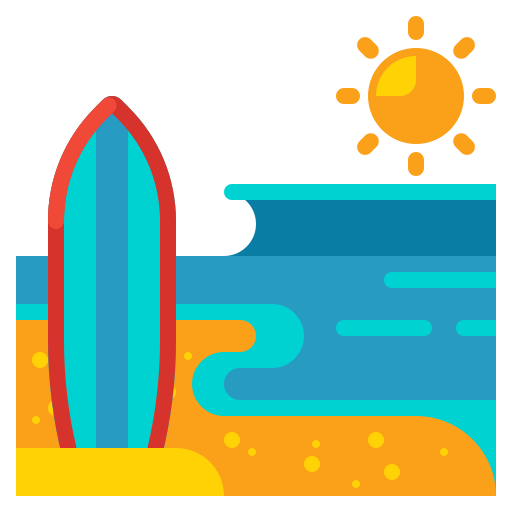 Surfboard Flaticons Flat icon