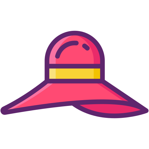 Sun hat Flaticons Lineal Color icon