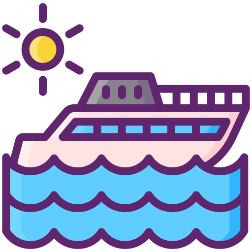 yacht Flaticons Lineal Color icona