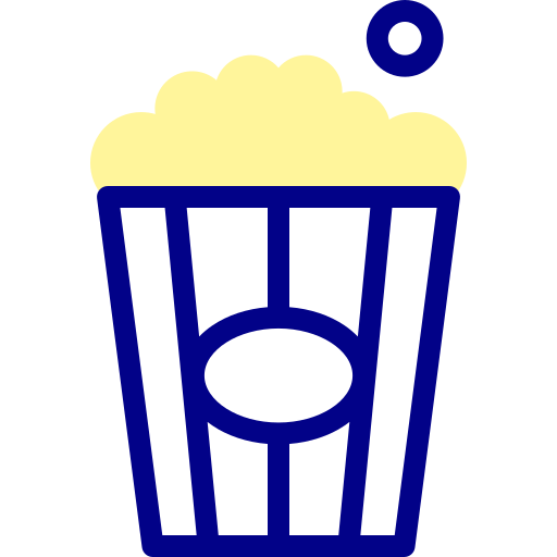 popcorn Detailed Mixed Lineal color icon