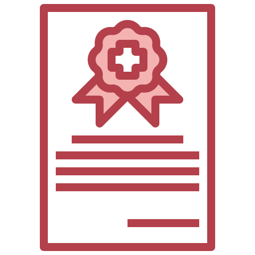 Medical certificate Surang Red icon