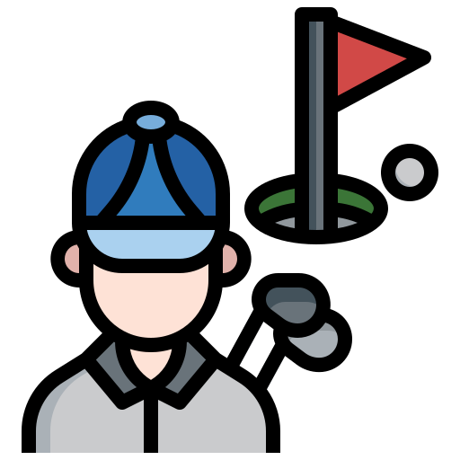 golf speler Surang Lineal Color icoon