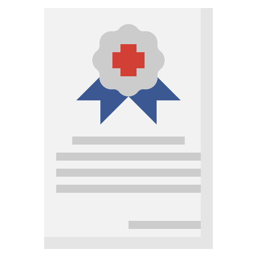Medical certificate Surang Flat icon