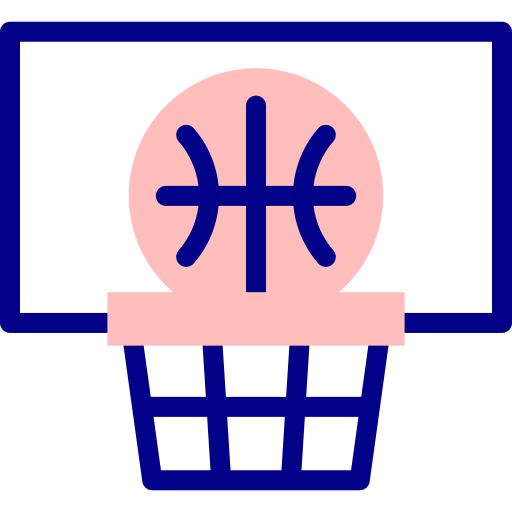 basketbal Detailed Mixed Lineal color icoon
