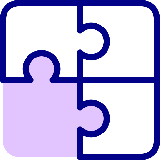 puzzle Detailed Mixed Lineal color icon