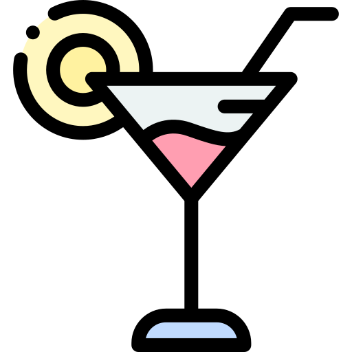 cocktail Detailed Rounded Lineal color icon
