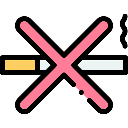 zakaz palenia Detailed Rounded Lineal color ikona