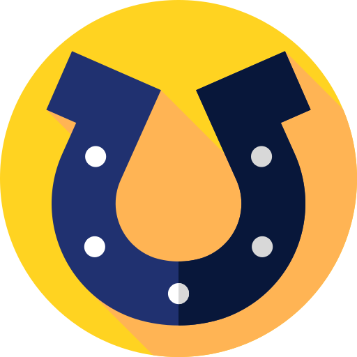 hoefijzer Flat Circular Flat icoon