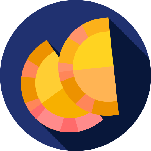 생과자 Flat Circular Flat icon