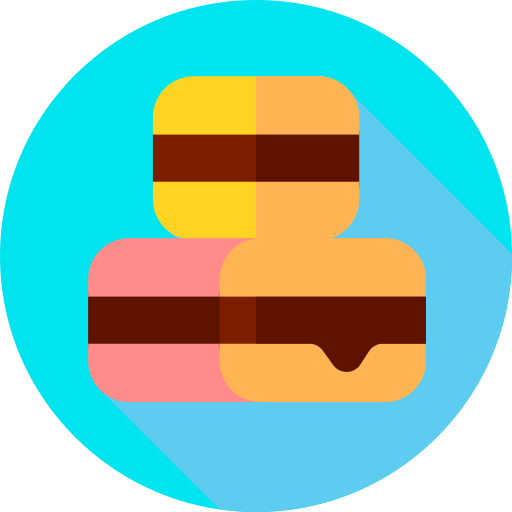 Alfajor Flat Circular Flat icon