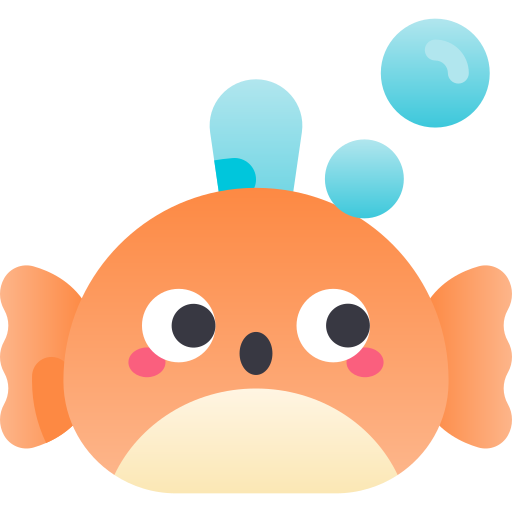 Fish Kawaii Star Gradient icon