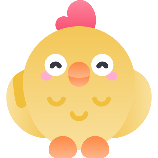 Chicken Kawaii Star Gradient icon
