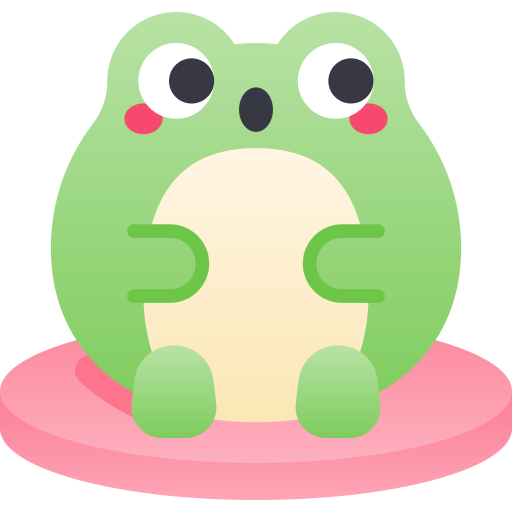 개구리 Kawaii Star Gradient icon