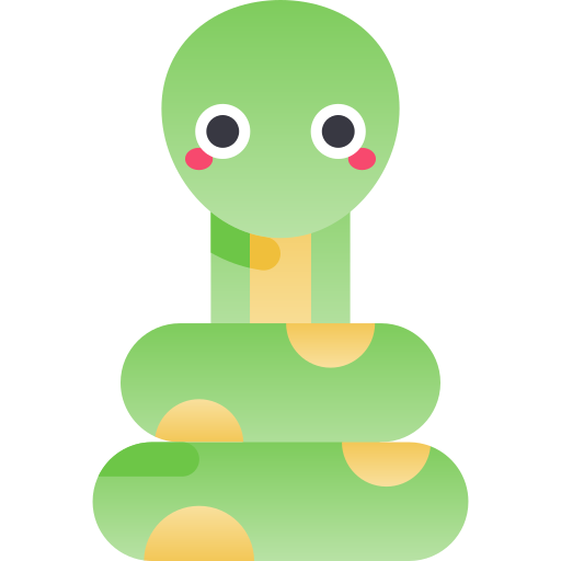 serpente Kawaii Star Gradient icona