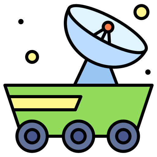 coche espacial Generic Outline Color icono