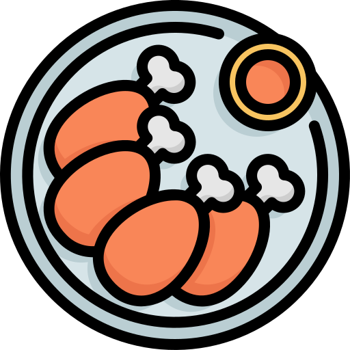 Fried chicken Generic Outline Color icon