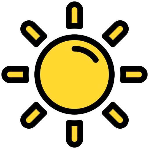 Sun Generic Outline Color icon