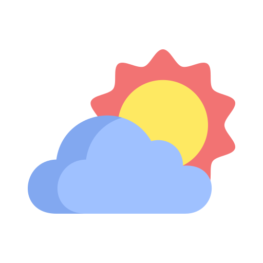 chmury i słońce Generic Flat ikona