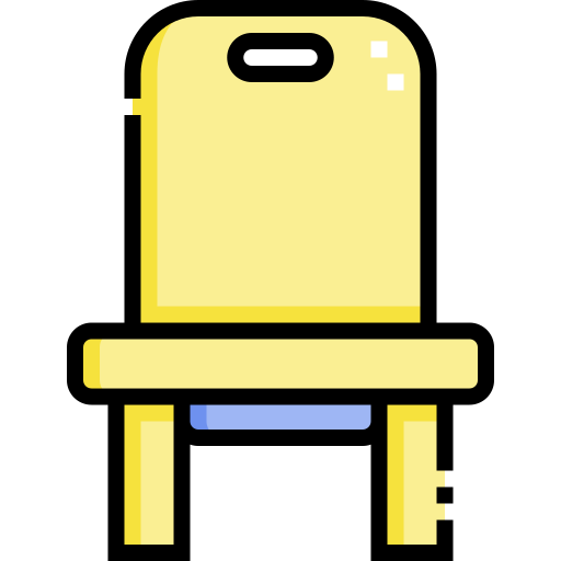 cadeira Detailed Straight Lineal color Ícone