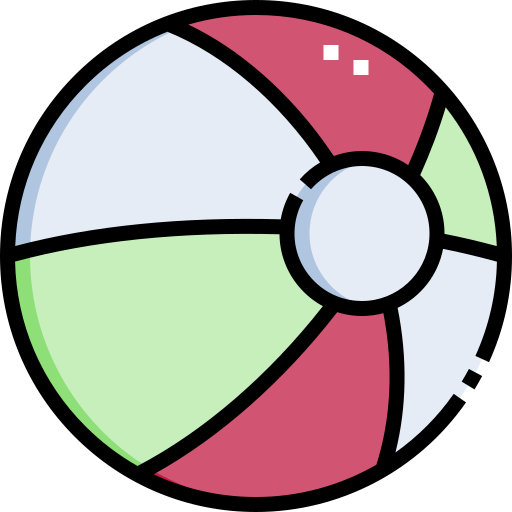 ビーチボール Detailed Straight Lineal color icon