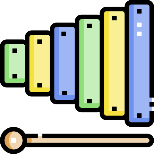 Xylophone Detailed Straight Lineal color icon