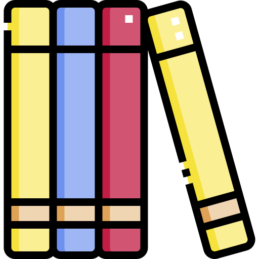 Books Detailed Straight Lineal color icon