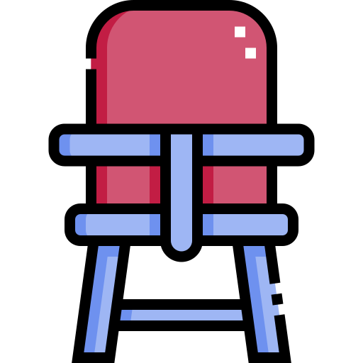 sedia per bambini Detailed Straight Lineal color icona