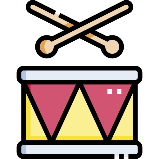 ドラム Detailed Straight Lineal color icon