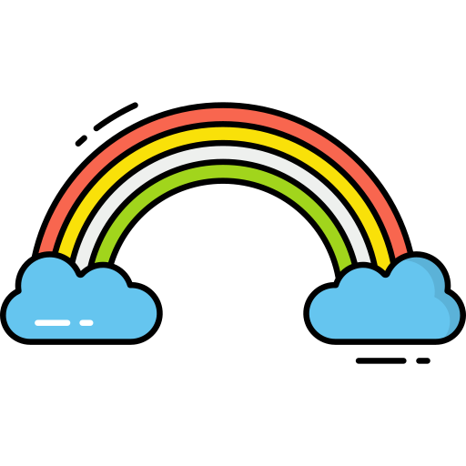 Rainbow Generic Outline Color icon