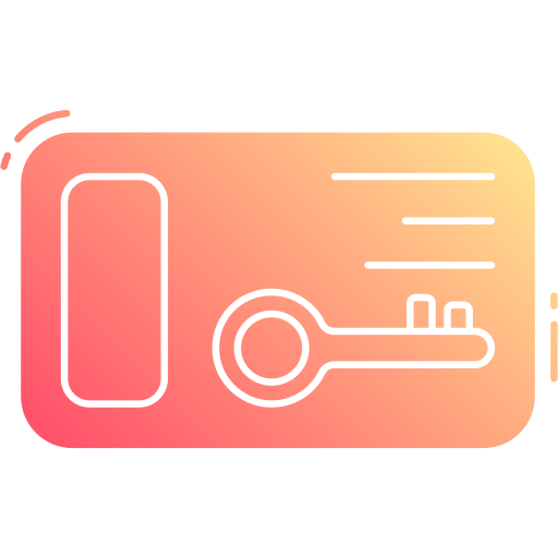 Key card Generic Flat Gradient icon
