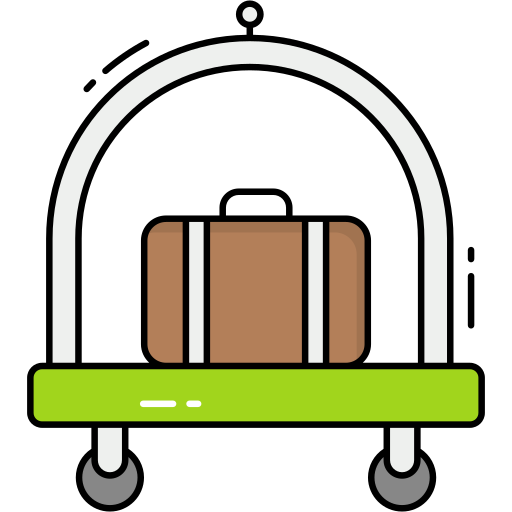 carrito de equipaje Generic Outline Color icono
