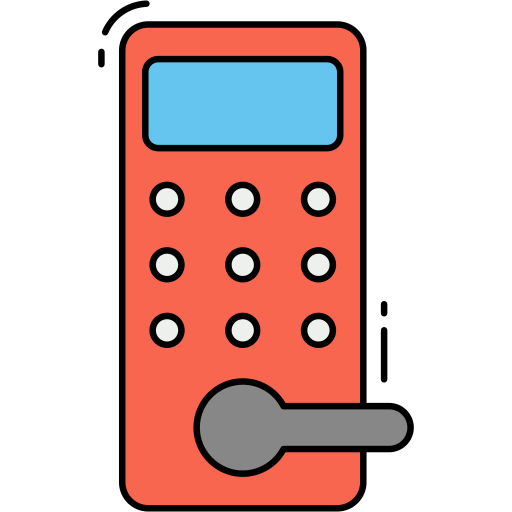 Door lock Generic Outline Color icon