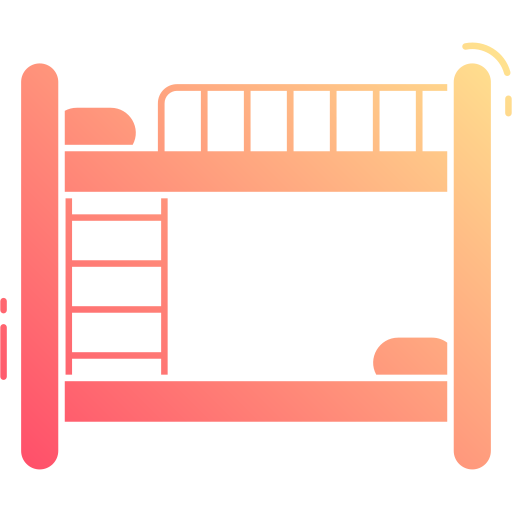 Łóżko piętrowe Generic Flat Gradient ikona