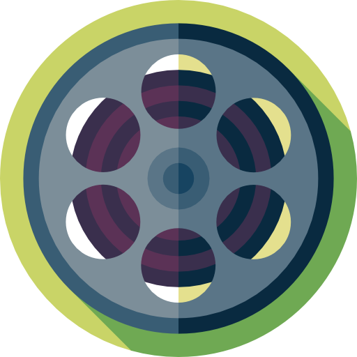 Film reel Flat Circular Flat icon